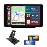 plimpton Autoradio Carplay Wireless Andriod Auto, Schermo per Auto con 7 Pollici Touchscreen Monitor, Schermo Macchina con BT/AUX, Mirror Link, Navigatore GPS, Assistente Vocale, L1