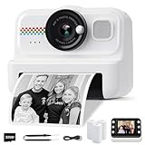 HiMont Macchina Fotografica Bambini Istantanea, Fotocamera Istantanea per Bambini HD/1080P con Scheda da 32 GB e 3 Rotoli di Carta da Stampa, Regalo per Bambini per Ragazze Ragazzi da 3-14