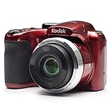 KODAK AZ252 Astro Zoom Bridge Camera, (16, 44 MP, Zoom Ottico 25x, Schermo LCD da 7,6cm), Rosso