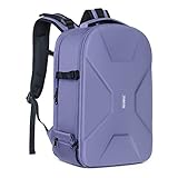 MOSISO Zaino Fotografico, Dslr/Slr/Mirrorless Zaino Fotocamera 15-16 Pollici Impermeabile Custodia Rigida Con Treppiede Titolare&Laptop Scomparto Compatibile Con Canon/Nikon/Sony, Grigio Lavanda
