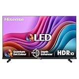 Hisense TV 32' QLED FHD 32E53NQT, Smart TV VIDAA U6, HDR10, Game Mode, Dolby Atmos, Works with Alexa, Tuner DVB-T2/S2 HEVC 10, lativù