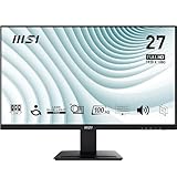 MSI PRO MP273A Monitor 27' FHD, IPS (1920 x 1080), fino a 100 Hz (con HDMI), Schermo Eye-Friendly, VESA 75x75, Altoparlanti integrati, Supporto Display Kit - HDMI 1.4, DP 1.2a, D-Sub