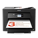 Epson WorkForce WF-7830DTWF, Stampante multifunzione A3 fronte/retro, Fax, Scansione, Copia, ADF 50 pagine, Velocità 25 pagine al minuto