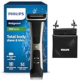 Philips BG7025/15 Bodygroom 7000 Depilatore Corpo da Uomo, Wet&Dry, Pettini Regolabili 3-11 mm, Testina 4D, Autonomia fino a 80 min