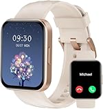 RUIMEN Smartwatch Uomo Donna Chiamate e Whatsapp Smart Watch Contapassi Cardiofrequenzimetro da polso Saturimetro Orologio Smart Fitness Sportivo Impermeabile per Android iOS Galassia