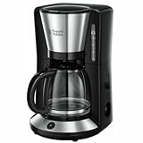 Russell Hobbs Macchina Caffè Americano - Con Filtro per Estrazione e Aroma ottimali - Max 10 tazze; Caraffa in Vetro da 1.25 L; Piastra riscaldante; Spegnimento automatico; 1100 W; Adventure 24010-56