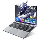 15,6 Pollici Portatile PC 16GB RAM DDR4 512GB SSD Office 365 Notebook Win 11 Alder Lake-N95 Processore (fino a 3,4 GHz) Studenti e Uffici Dotato Touch ID WiFi BT HDMI USB 3.0 Tastiera Full-Size
