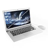 Computer Portatile 14 Pollici 6 GB RAM, 128 GB SSD Celeron Processore Dual Core Portatile PC 1366*768 IPS Laptop PC Wireless WiFi& Bluetooth 4.2 HDMI*1 USB3.0*2 4000mAh Batteria Inclusa Membrana