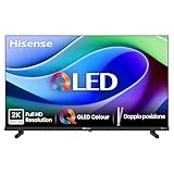 Hisense TV 32' QLED Full HD 2025 32E53QT, Smart TV VIDAA U8, HDR10, Airplay2, Game Mode, Dolby Atmos, Works with Alexa, Tuner DVB-T2/S2 HEVC 10, lativù, 32'', 2025 QLED