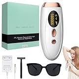 HASAIKA Epilatore Laser IPL, Epilatore Luce Pulsata con Raffreddamento, 5 Livelli di Energia, Epilatore indolore per ascelle, braccia, gambe e tutto il corpo (Bianco)
