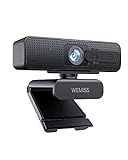 Webcam 1080P Full HD con Microfono, Autofocus Webcam per PC con Correzione della Luce e Otturatore della Privacy VideoCamera per Video Chat Compatibile con Windows Mac e Android