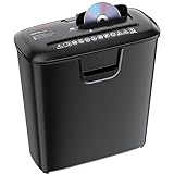 Bonsaii Distruggi documenti per casa ufficio, trituratore di carta a strisce da 8 fogli, distruggi CD/carte di credito con protezione da surriscaldamento, Cestino da 13 litri (S120-C)