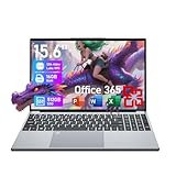 PC Portatile 15,6' Computer Portatile 16GB RAM + 512GB SSD, Notebook Office365 con 12a Gen Alder Lake-N95 CPU, 1080P, Win11 Pro Laptop Tastiera Retroilluminata,Touch ID, Webcam, Wi-Fi5, USB3.0 * 2