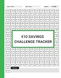 €10 Savings Challenge Tracker: Daily Money Saving Challenge Notebook With Envelope Icon To Help You Save 1000 Euro In 100 Days - €10 A Day Savings Chart