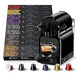 Nespresso MACCHINA INISSIA E 100 CAPSULE – Inissia EN80B Macchina Caffè di De’Longhi con 100 Capsule Caffè Selezione Ispirazione Italiana, Riciclabile, Linea Original