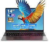 PC Portatile 14 Pollici 16GB DDR4 512GB SSD, Win 11 Notebook con Quad Core Celeron N4120, 1920 * 1080 IPS FHD Portatile Laptop con WiFi 5, Mini HDMI, USB-3.0, Mouse Inclusi
