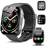 Poounur Smartwatch Uomo Donna con Effettua o Risposta Chiamate, 1.95' Orologio Smartwatch Contapassi/Cardiofrequenzimetro/Sonno, 110+ Modalità Sportivo Fitness Tracker, IP68 Smart Watch Android iOS