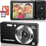 56MP 2160P HD Macchina Fotografica Digitale Zoom 20X Fotocamera Digitale 2,7' LCD Macchina Motografica Compatta, Ricaricabile Vlogging Fotocamera con Scheda da 32GB per Bambini Studenti Principianti