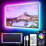 GIPOYENT TV LED Lights, 13.1Ft LED Lights for 40-65 Inch, TV Behind with Bluetooth Function - RGB Color Changing Light Strip for Home Theater(13.1ft)