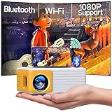 Mini Proiettore WiFi Bluetooth, YOTON Y3 Portatile Proiettore 15000 Lumens, Videoproiettore 4K Supporto Full HD 1080P, Zoom 50% e keystone ±50°, compatibile con telefoni iOS e Android/PC/Fire Stick
