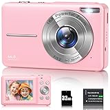 Macchina Fotocamera Digitale 1080P Fotocamera 44MP Fotocamera Digitale Compatta con Zoom Digitale 16X, Schermo LCD da 2,4', Scheda di Memoria da 32G, 1 Batteria per Bambini, Adolescenti, Principianti