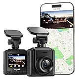 2K Dash Cam Auto Wi-Fi,Telecamera per Auto Mini con APP,Supporta il Modulo GPS Esterno, Grandangolare di 170°,Visione Notturna,24H Monitor di Parcheggio,Rilevamento di Movimento,G-Sensor, Schermo IPS