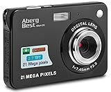 AbergBest Fotocamera digitale 2,7' schermo LCD Videocamera digitale in HD per studenti, per ambienti interni o esterni, per adulti, anziani, bambini (Nero)