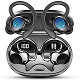 Cuffie Bluetooth 5.4 Sport, Auricolari Bluetooth con 3D Bass Stereo, 50 Ore Cuffie Wireless In Ear Cancellazione Rumore ENC e 4 HD Mics, IP7 Impermeabile Cuffiette HiFi, Cuffie Senza Fili LED Display