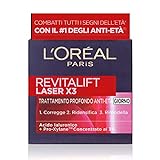 L'Oréal Paris Crema Viso Giorno Revitalift Laser X3, Azione Antirughe Anti-Età con Acido Ialuronico e Pro-Xylane, 50ml