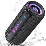Cassa Bluetooth Portatile Potente 30W, Altoparlante Bluetooth 5.4 con Miglioramento Basso 3.0, IPX7 Speaker BluetoothAccoppiamento TWS, 30H di Autonomia con 8 Modalità RGB, Supporto Micro-Con, AUX, TF