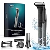kensen Rasoio Elettrico Corpo Uomo Impermeabile Rasoio Corpo Uomo 2 In 1 Depilatore Intimo Wet&Dry Tagliapeli con Pettini Regolabili 1-10mm per Arti & Torso & Dalla Vita in Giù 100 Minuti di Autonomia