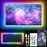 KANTUTOE LED Lights for TV, 5m TV LED Lights for 50-75 Inch, RGB TV Lights Backlight Behind, Music Sync Bluetooth APP and Remote Control TV LED Strip Lights USB Powered for Bedroom/Gaming