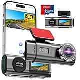 Dash Cam Auto, 4K Dashcam con 64G Scheda, Dashcam Auto con WiFi & App, Telecamera per Auto 170°, Schermo 1,47', WDR, Visione Notturna, Modalità Parcheggio, Sensore di Gravità, Registrazione in Loop