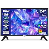 TuTu TV 24 Pollici (60 cm) LED HD Televisori Triplo Tuner (DVB-T/T2-C-S/S2) USB HDMI CI/CI+ Modalità hotel (2024)