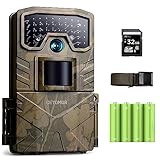 CEYOMUR Fototrappola 48MP 4K 30fps, Fotocamera caccia con IR Visione Notturna, Timer e Design Impermeabile IP66 con scheda SD da 32GB e batterie per la Caccia e l'osservazione la Fauna