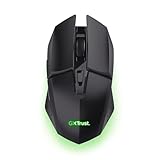 GXTrust 1108 Vylax Mouse Gaming Wireless Ricaricabile, 80 Ore di Autonomia, 800-4800 DPI, Illuminazione LED, Ricevitore USB Riponibile, 6 Pulsanti, Mouse Senza Fili RGB per Computer Laptop, Nero